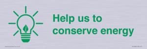 Help us to conserve energy 